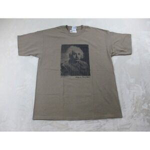 VINTAGE Albert Einstein Shirt Mens Extra Large Green Reality Merely An Illusion